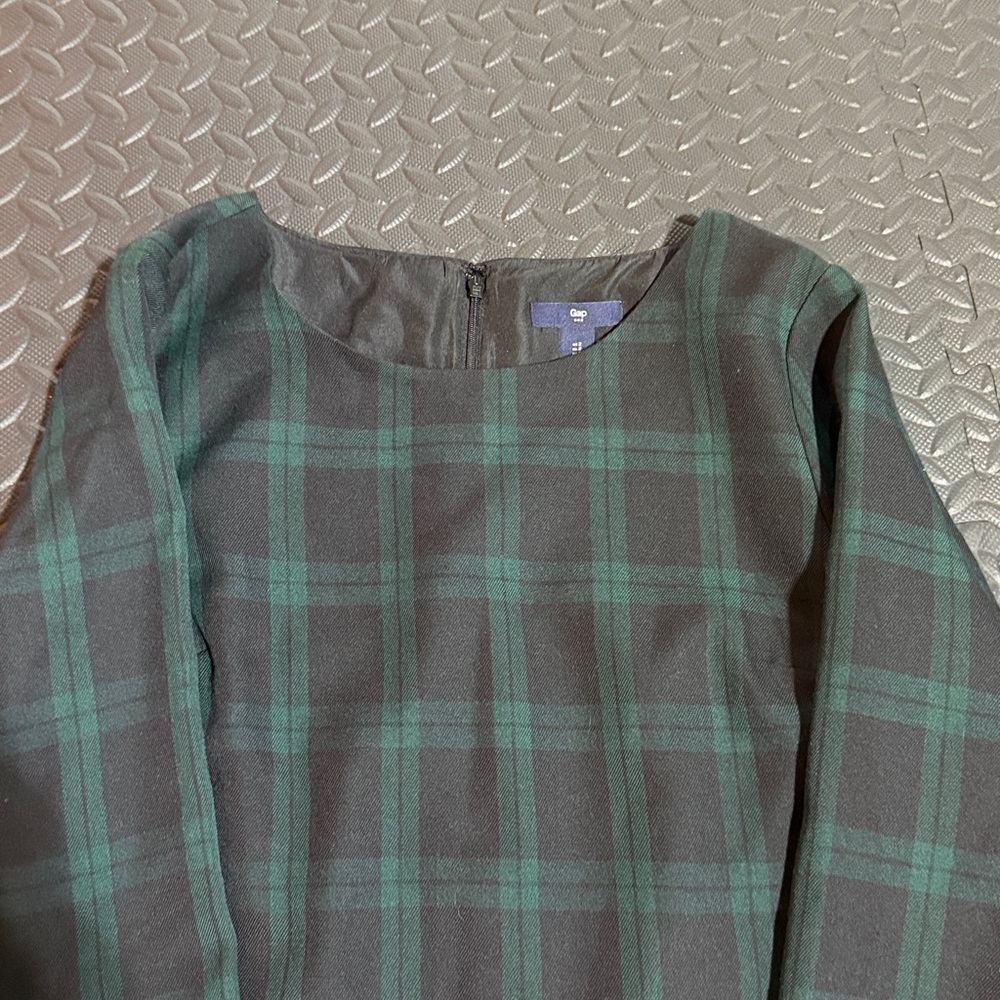 GAP Factory Womens Green and black Plaid Dress Size 2 - Picture 3 of 7
